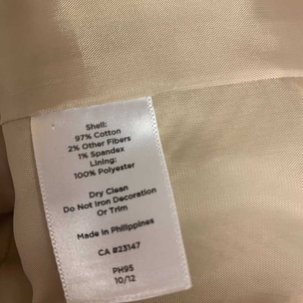 Talbots Blazer Classic Timeless Metallic Academica Office Neutral Womens SZ 14 - Picture 10 of 10